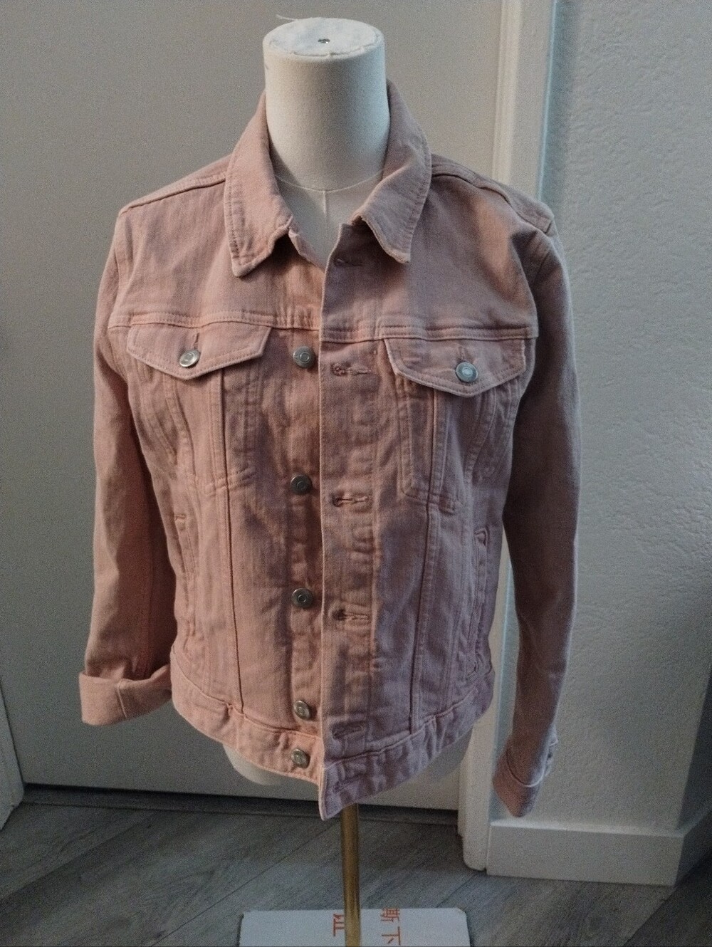 H&M Blush Pink Denim Jacket - Button-Up Jean Jacket